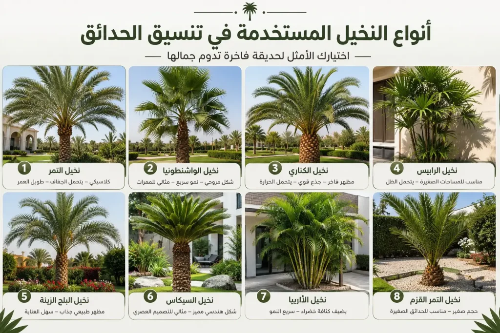 انواع النخيل